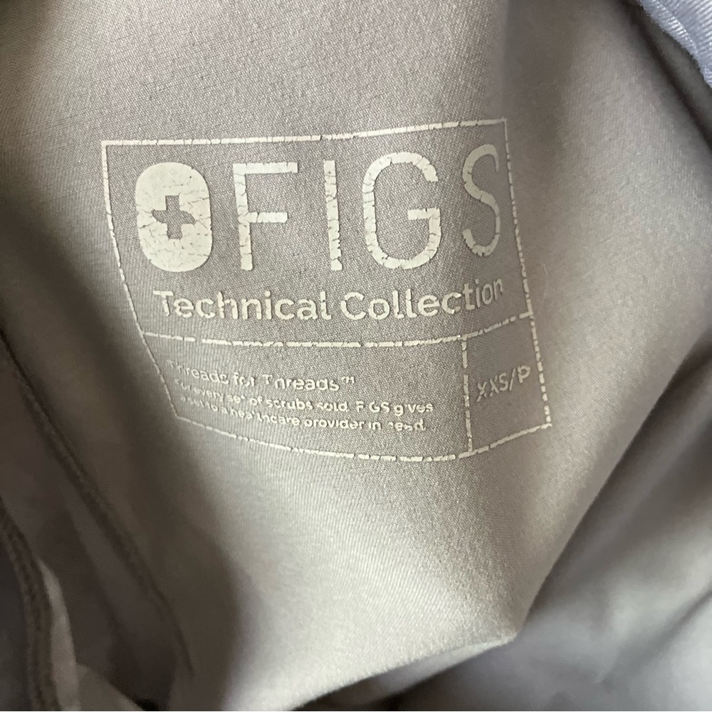 Figs Gray Solid Colored Comfortable Elastic Waist… - image 7